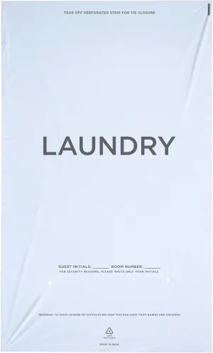 WELCOME Laundry Bags Hospitality - 14 X 24 Hotel Laundry Bags - Tear Tape Tie Closure White Plastic (Case of 1000)