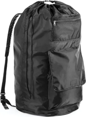 Whitmor Laundry Bag Backpack, Black, Large