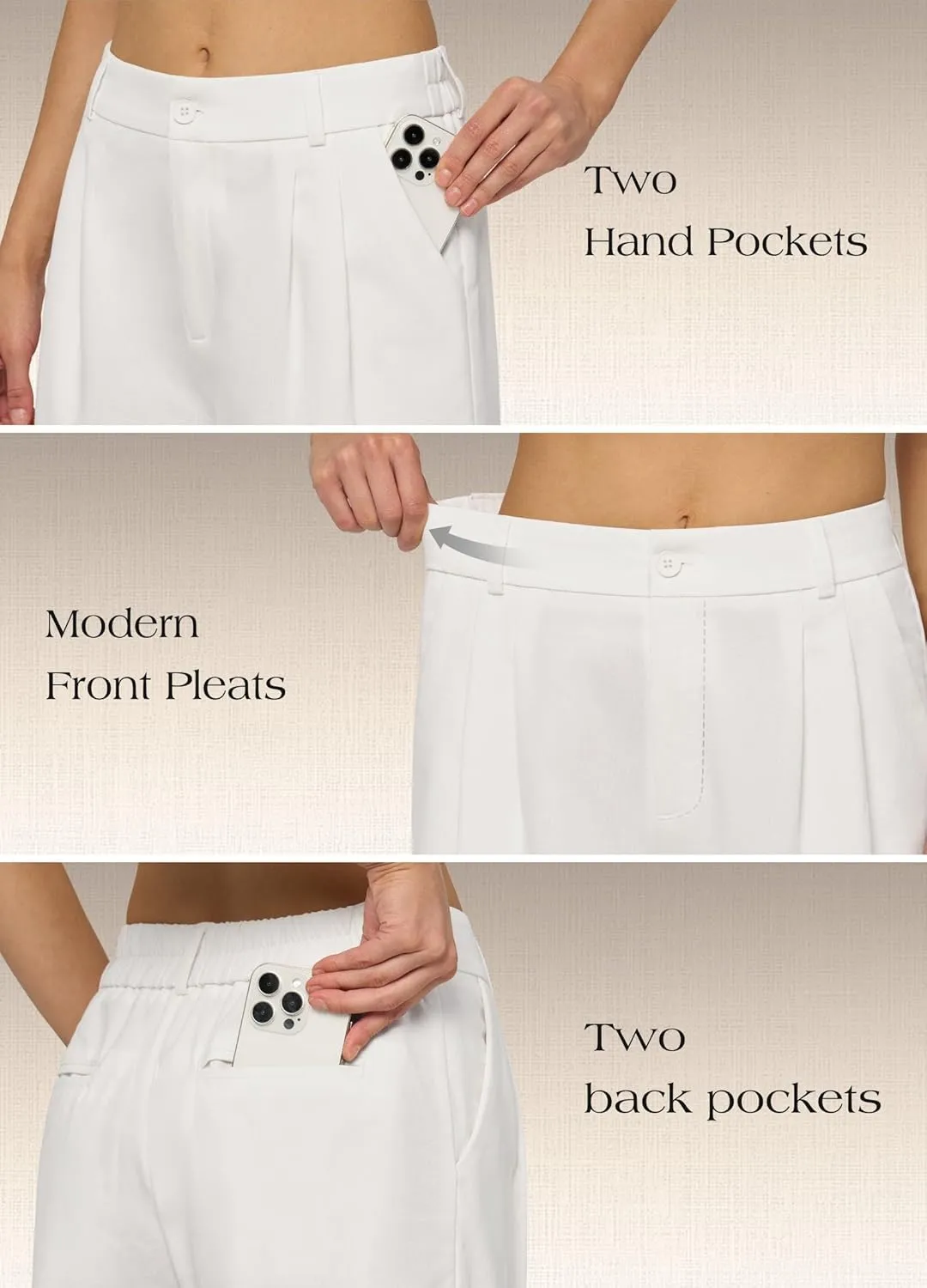 Willit Women's Linen Shorts Wide Leg Dress Casual Summer Pleated Shorts High Waisted with Pockets 7" 10"