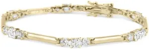 Willow Xpress Michele White Diamond CZ Goldtone Bracelet
