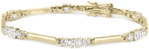 Willow Xpress Michele White Diamond CZ Goldtone Bracelet