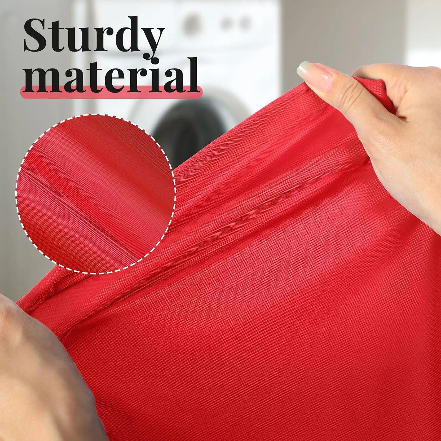 Woanger 12 Pack 28 x 45 Inch Extra Large Laundry Bags Bulk Washable Travel Laundry Bag with Drawstring Closure Large Dirty Clothes Organizer for College Dorm Home Hotel Camping(Red)