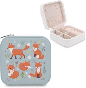 Woman PU Leather Jewelry Box, Small Travel Display Storage Organizer Case Bag Holder for Rings, Earrings, Necklaces, Bracelets
