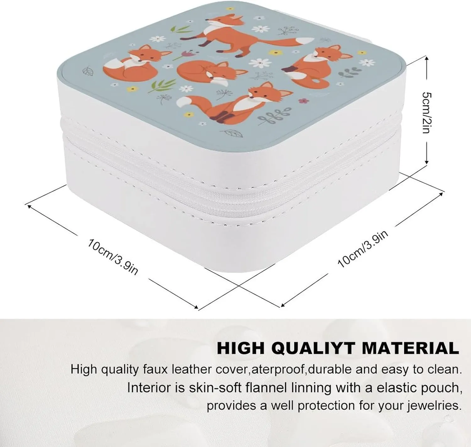 Woman PU Leather Jewelry Box, Small Travel Display Storage Organizer Case Bag Holder for Rings, Earrings, Necklaces, Bracelets