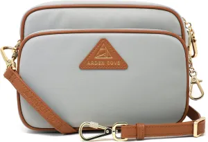 Womens Anti-Theft Water-Proof Travel Crossbody Bag with Slash-Resistant Faux Leather & Locking Clasps Strap