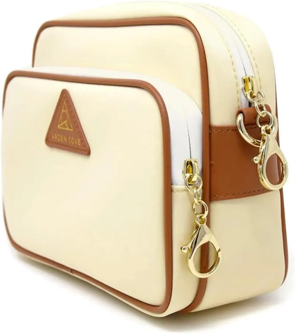 Womens Anti-Theft Water-Proof Travel Crossbody Bag with Slash-Resistant Faux Leather & Locking Clasps Strap