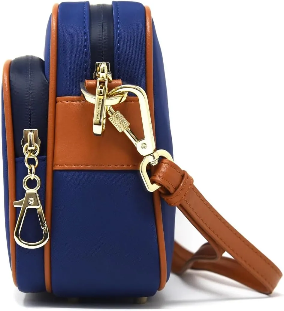 Womens Anti-Theft Water-Proof Travel Crossbody Bag with Slash-Resistant Faux Leather & Locking Clasps Strap