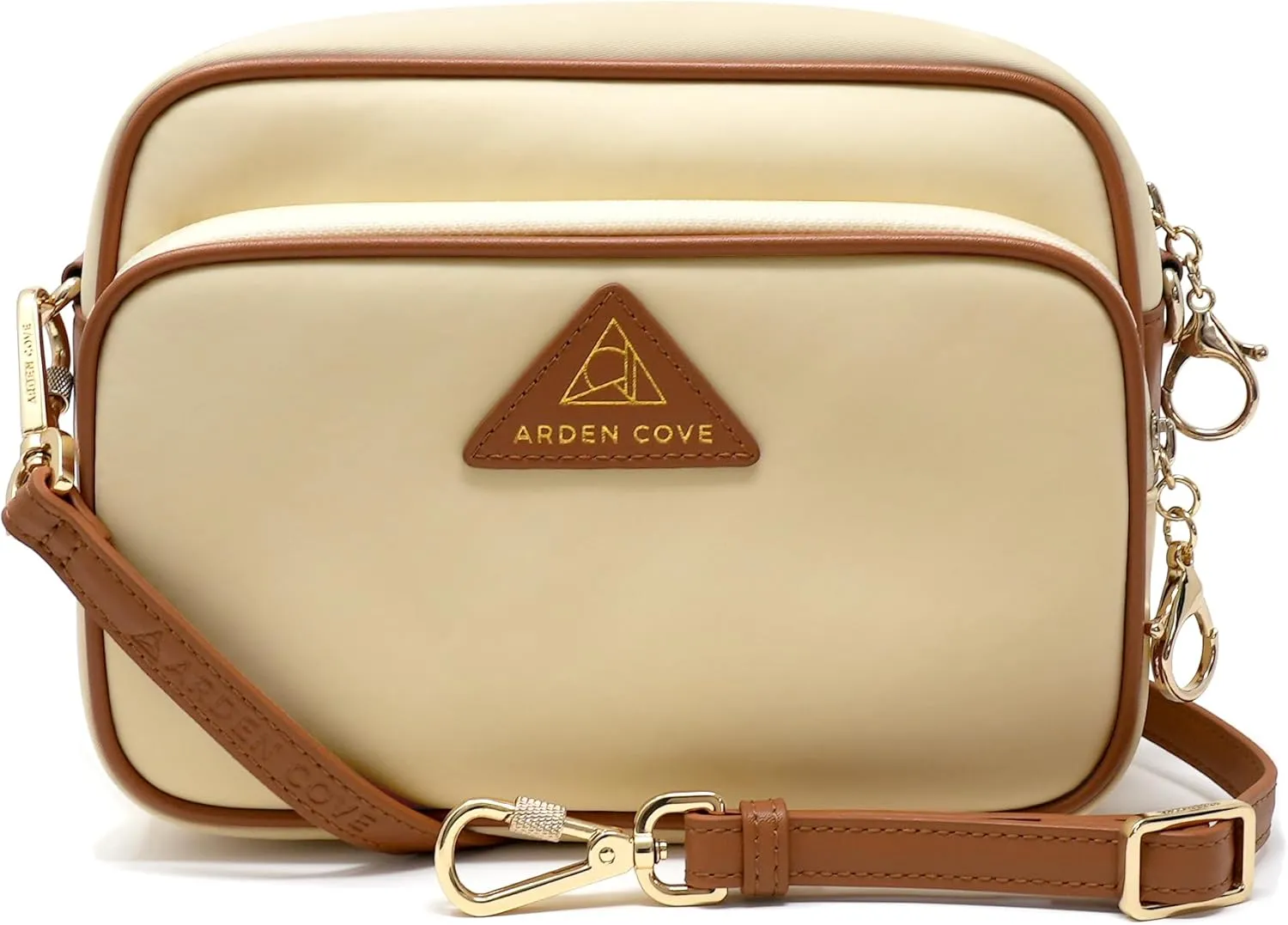 Womens Anti-Theft Water-Proof Travel Crossbody Bag with Slash-Resistant Faux Leather & Locking Clasps Strap