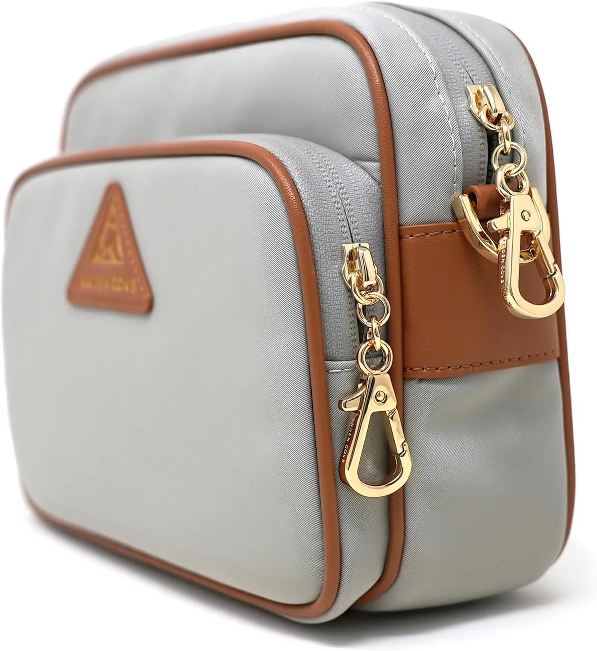 Womens Anti-Theft Water-Proof Travel Crossbody Bag with Slash-Resistant Faux Leather & Locking Clasps Strap
