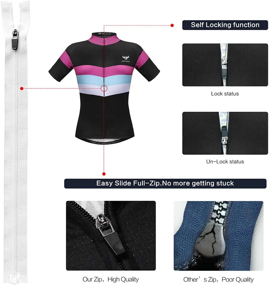 Women's Cycling Jersey Short Sleeve MTB Bike Clothing Road Bicycle Shirts Shorts Padded Pants