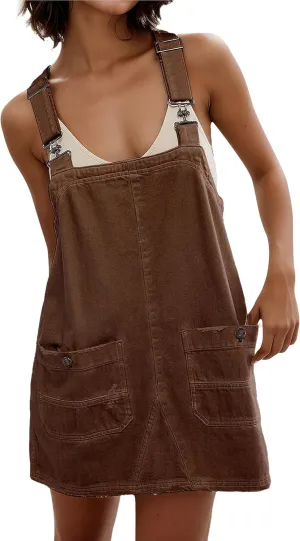 Womens Denim Overalls Dress Casual Summer Jeans Adjustable Strap Short Rompers with Pockets