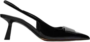 Women's Fabric High-Heel Slingback Shoes Bow Detail On The Front Elastic Strap Around The Back Pointed Toe Wedding Party Office Dance Pump