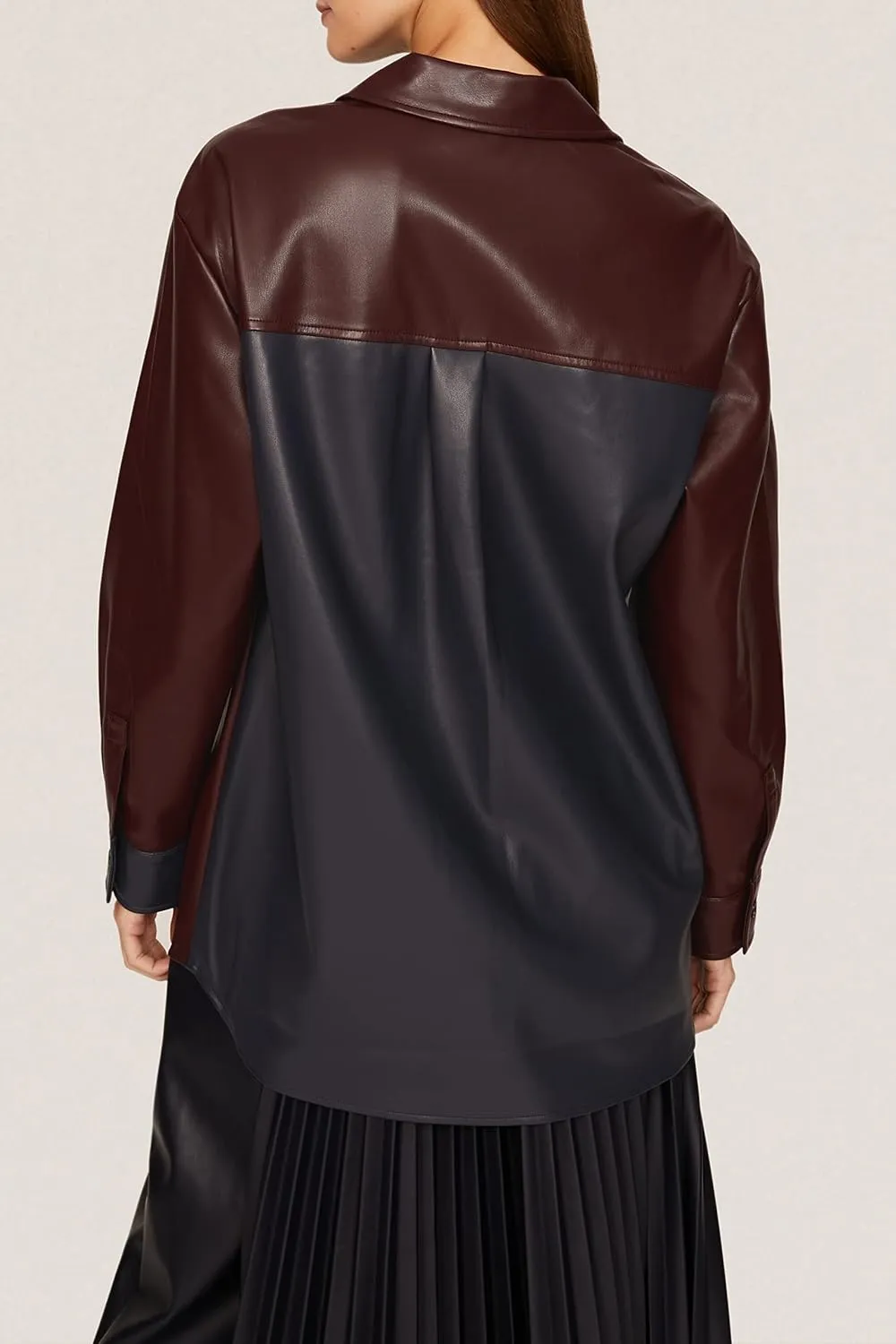 Women's Faux Leather Shacket