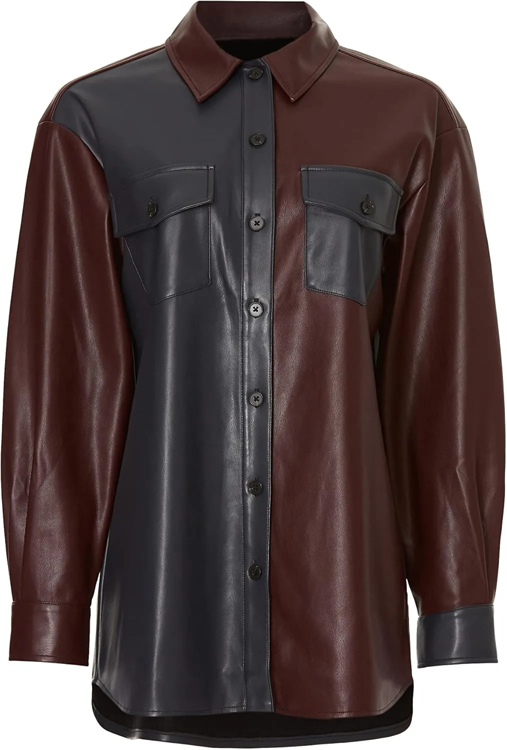 Women's Faux Leather Shacket