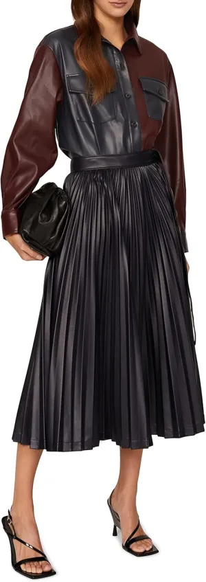 Women's Faux Leather Shacket