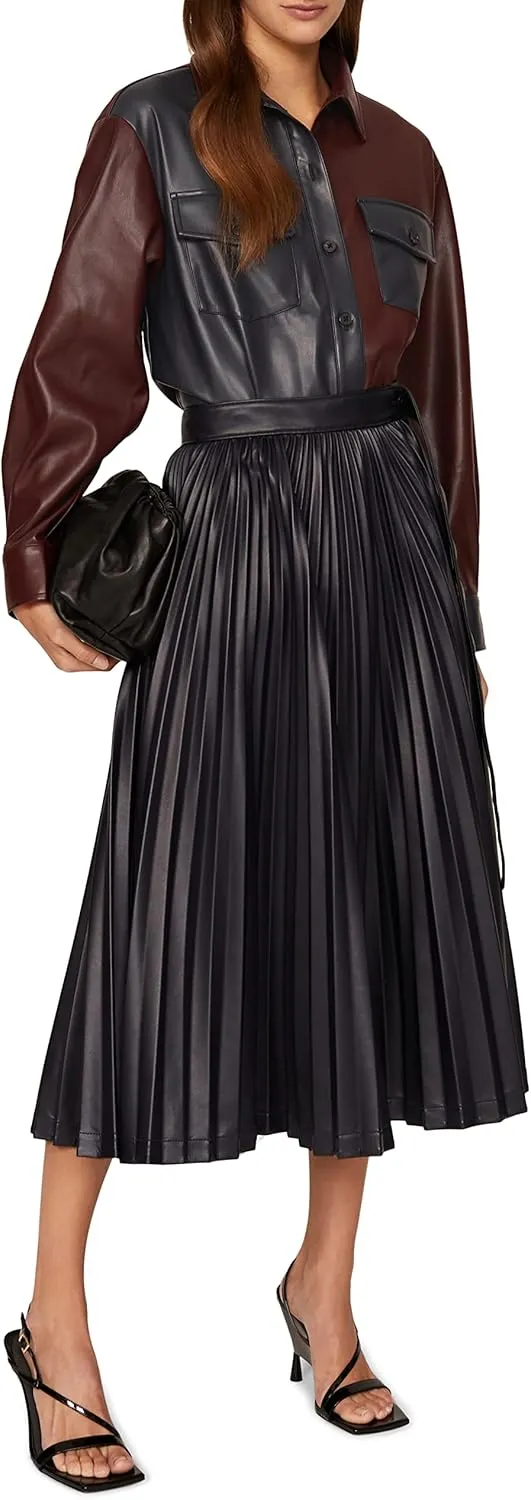 Women's Faux Leather Shacket