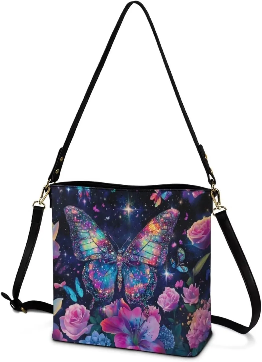 Women's Leather Handbags Designer Tote Purse Bucket Bags Oversized Large Shoulder Bag with Handle Pockets