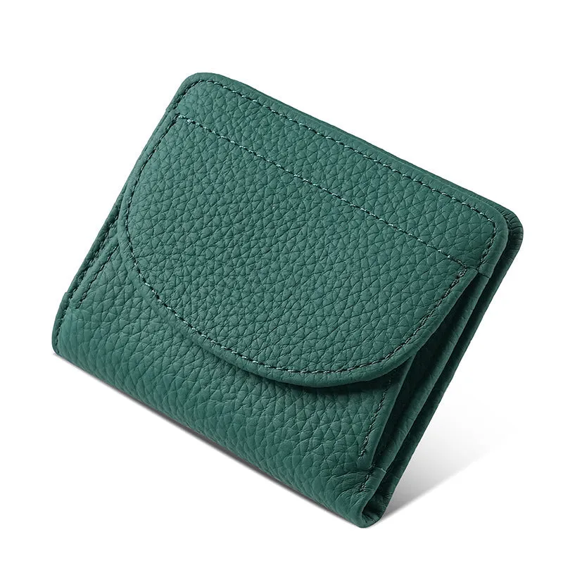 Women's Leather Swiping Safety Fashion Cover Change Ladies Wallets