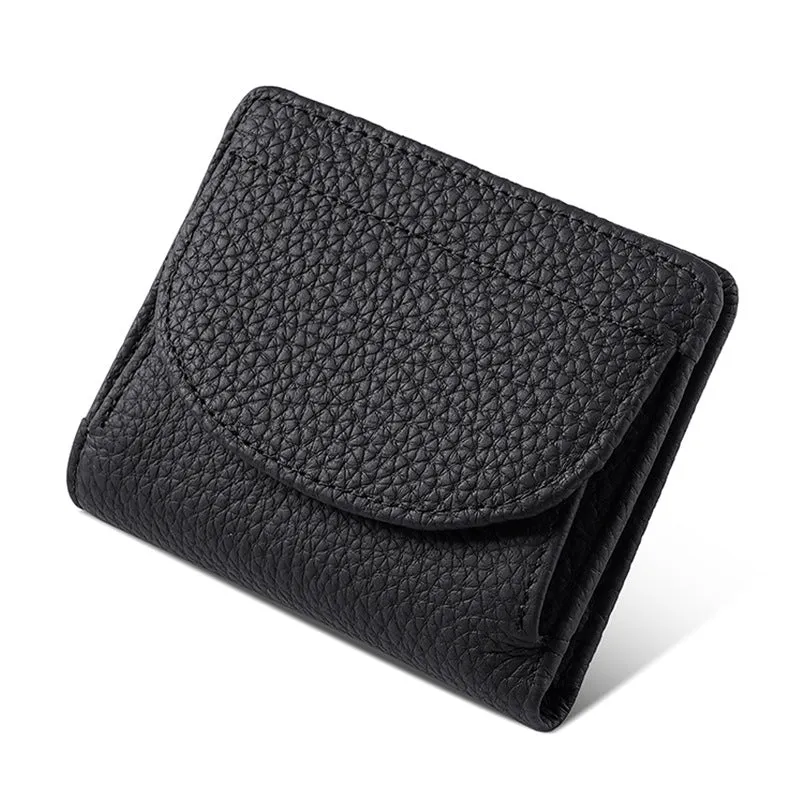 Women's Leather Swiping Safety Fashion Cover Change Ladies Wallets