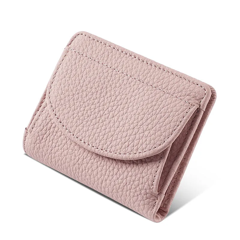Women's Leather Swiping Safety Fashion Cover Change Ladies Wallets