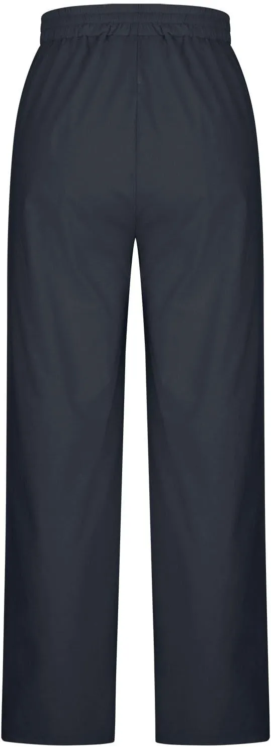 Womens Linen Pants Dressy Lightweight Drawstring High Waisted Pants Casual Lounge Pants Trousers with Pockets
