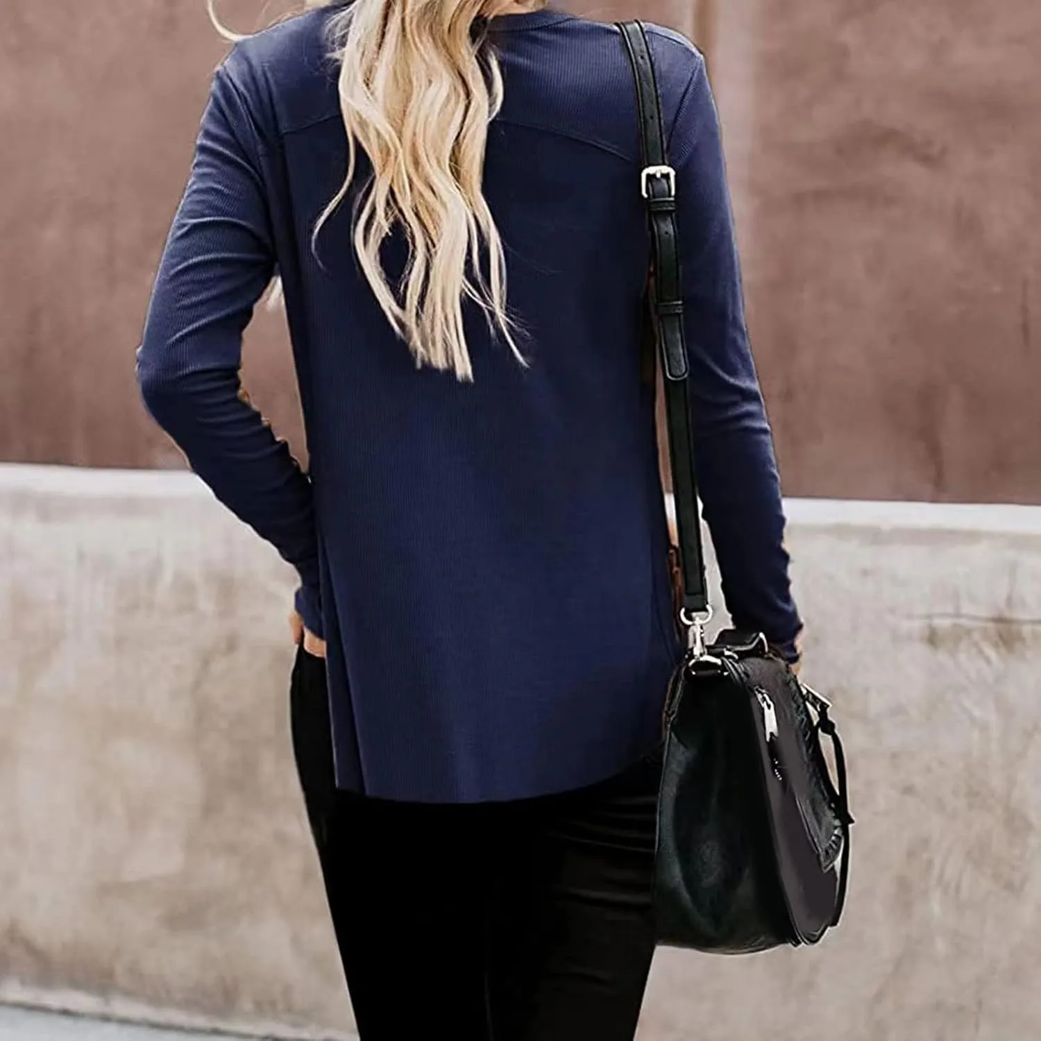Womens Open Front Knit Sheer Cardigans Front Button Cardigan with Pockets Casual Duster Women's Cardigan Sweater