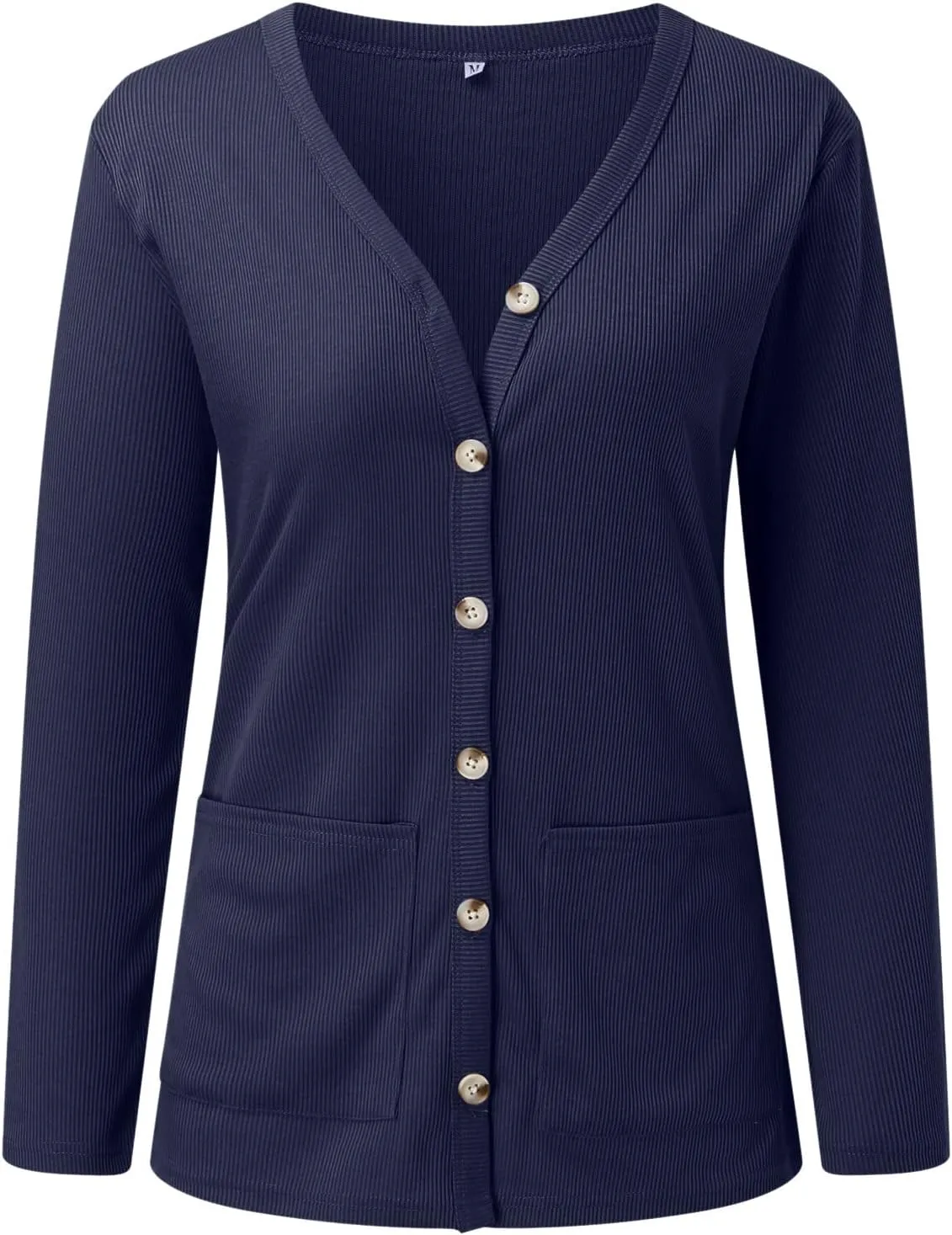 Womens Open Front Knit Sheer Cardigans Front Button Cardigan with Pockets Casual Duster Women's Cardigan Sweater