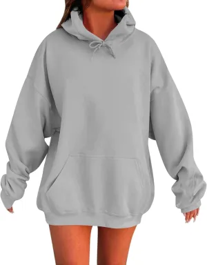 Women's Oversized Hoodie Pullover Streetwear Hip Hop Athletic Sweatshirts Casual Comfy Loose Shirt Tops with Pockets