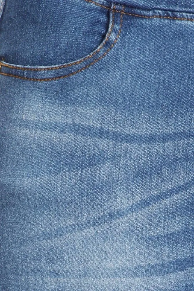 Women's Stretch Pull-On Jeans Skinny Ripped Distressed Denim Jeggings Regular-Plus Size