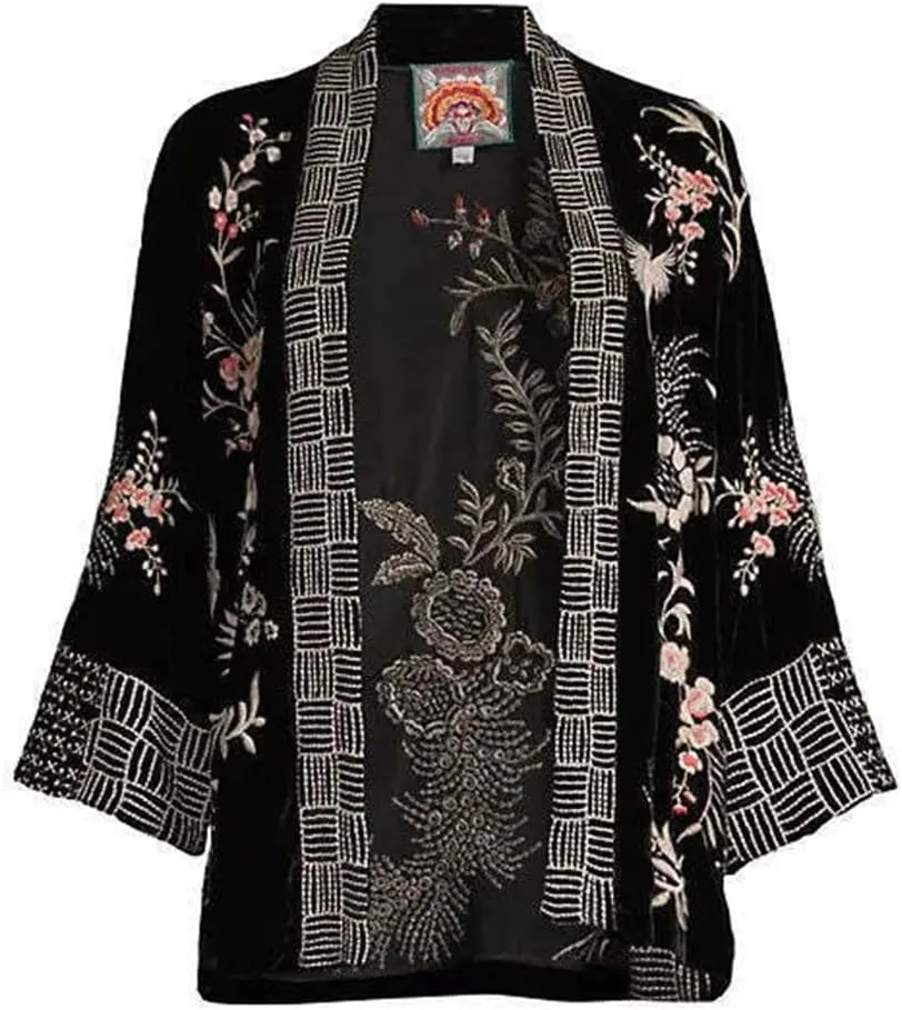 Women's Valentina Velvet Cropped Kimono