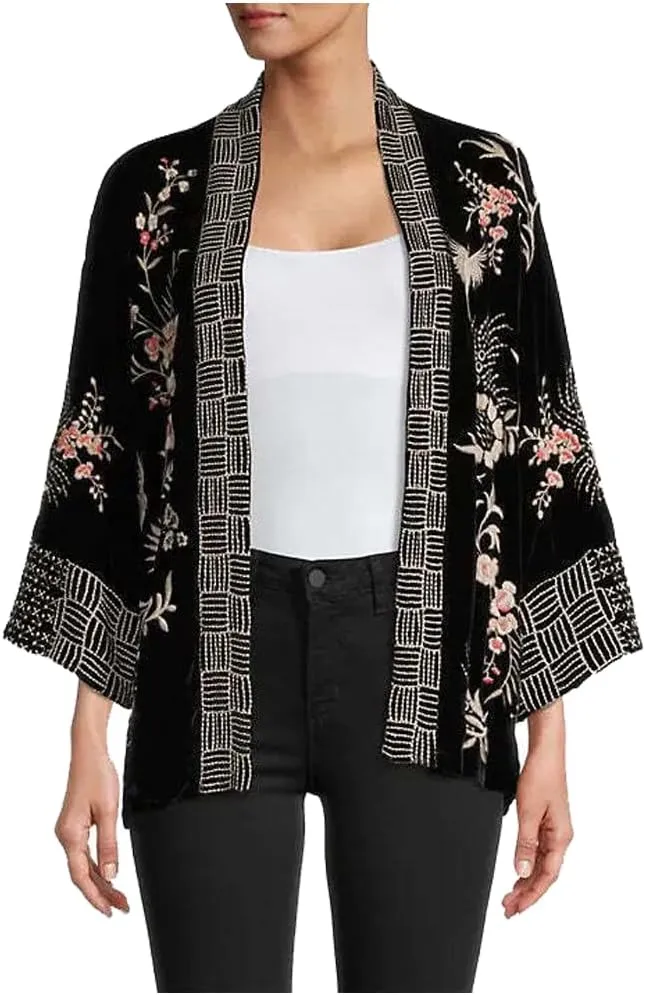 Women's Valentina Velvet Cropped Kimono