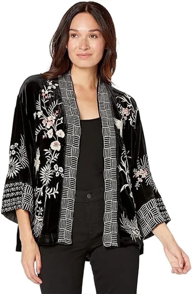 Women's Valentina Velvet Cropped Kimono
