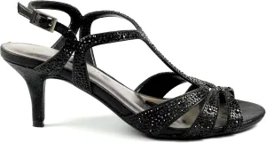 Womens/Ladies Francie Wide Sandals (7) (Black)