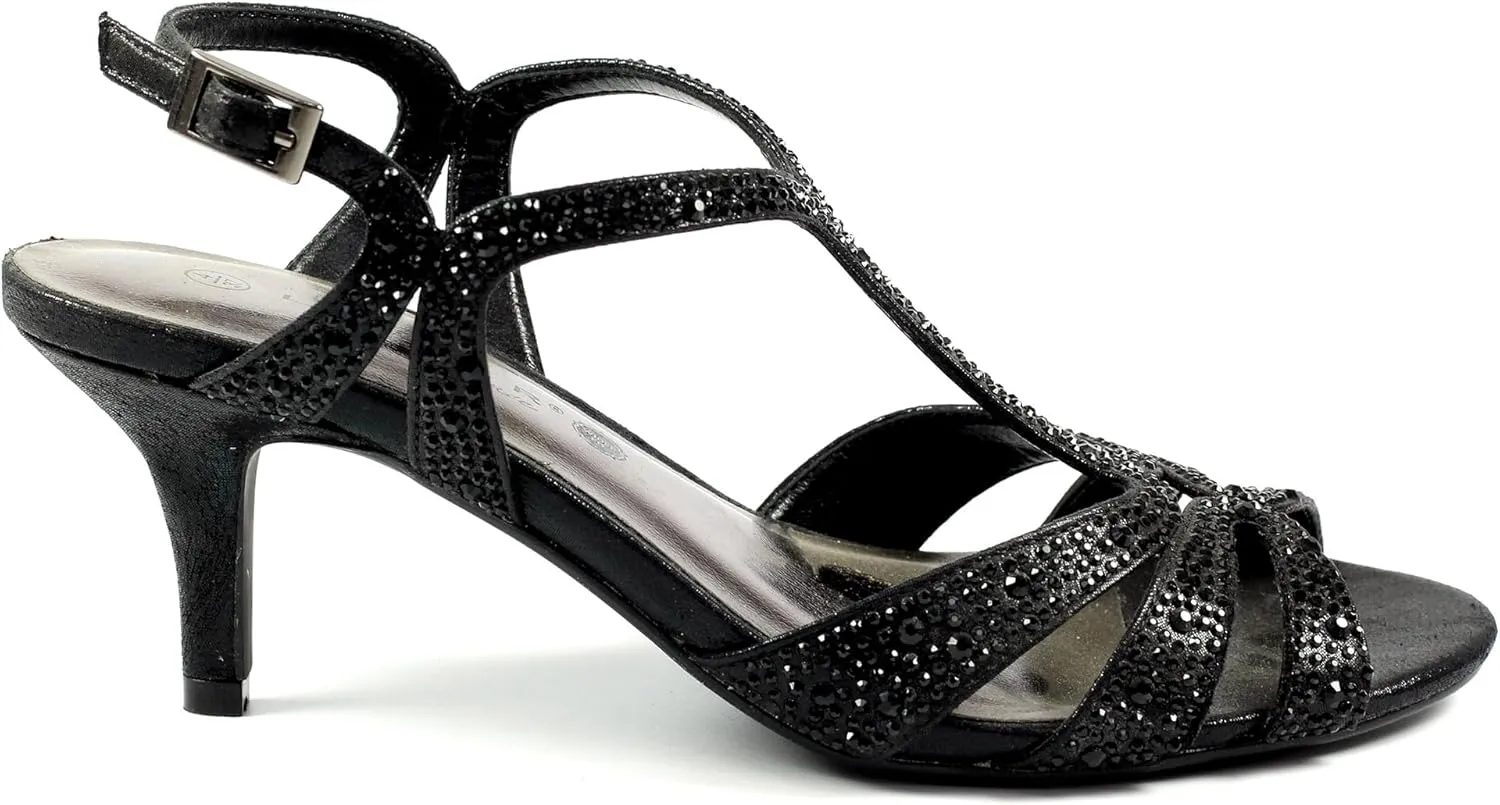 Womens/Ladies Francie Wide Sandals (7) (Black)