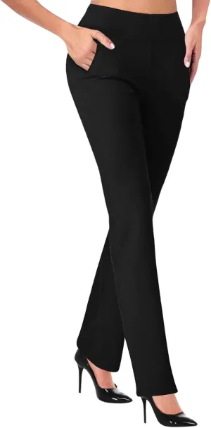 Work Pants for Women 2025 High Waist Stretch Soft Comfy Athletic Workout Yoga Pants Fashion Casual Business Trousers
