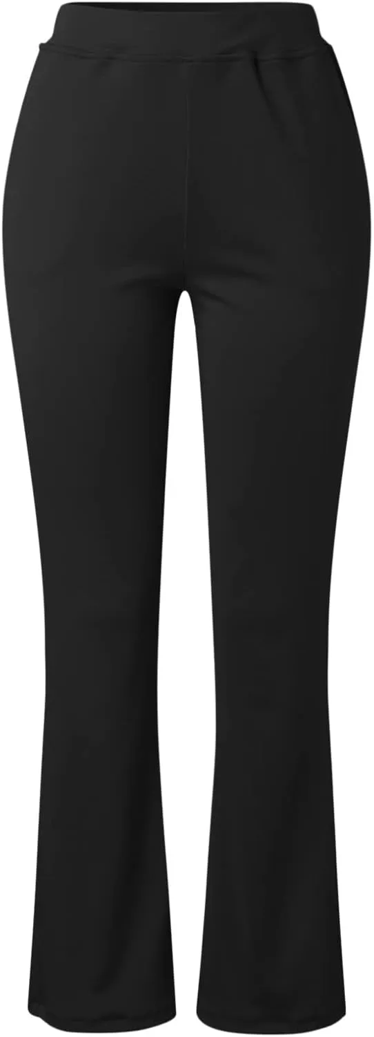Work Pants for Women 2025 High Waist Stretch Soft Comfy Athletic Workout Yoga Pants Fashion Casual Business Trousers