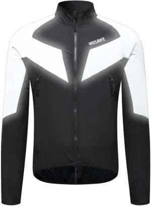 WOSAWE Men Reflective Jacket Night Glowing Bomber Jacket MTB Cycling Windbreaker Travel Sport Coat