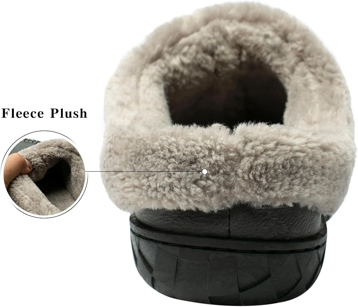WOTTE Men's Moccasin Slippers Microsuede Fleece Fuzzy Lined Memory Foam House Shoes for Indoor Outdoor