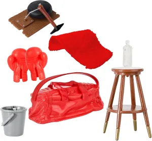 Wrestling & Boxing 8 Piece Accessory Set for Wrestling Action Figures