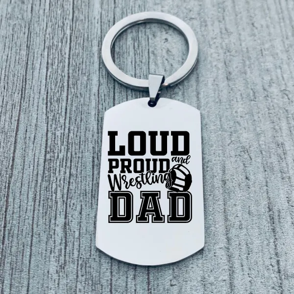 Wrestling Dad Keychain
