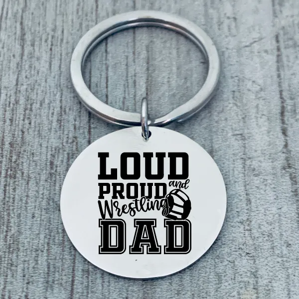 Wrestling Dad Keychain