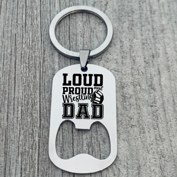 Wrestling Dad Keychain