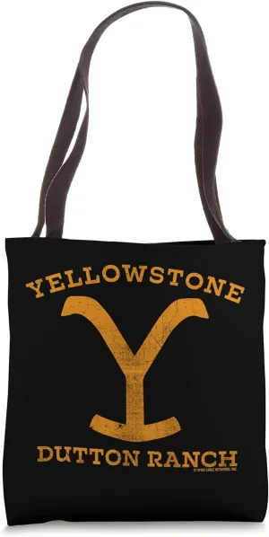 Yellowstone Dutton Ranch Distressed Logo Tote Bag