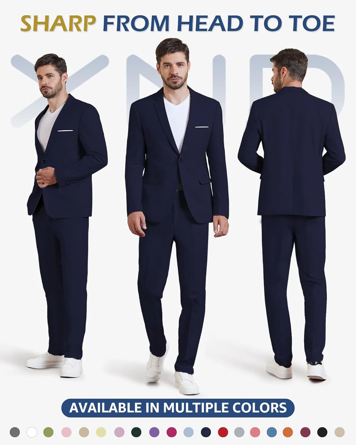 YND Men's Casual One Button Linen Suit Jacket, Slim Fit Sport Coat Lightweight Business Blazer