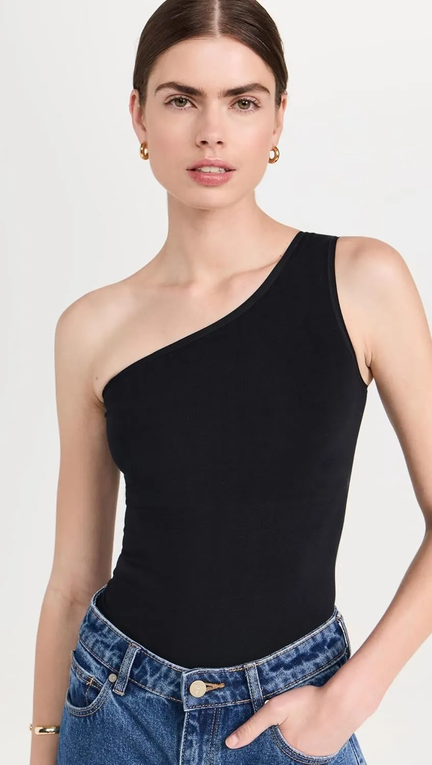 Yummie Womens One Shoulder Shaping Thong BodysuitOne Shoulder Shaping Thong Bodysuit