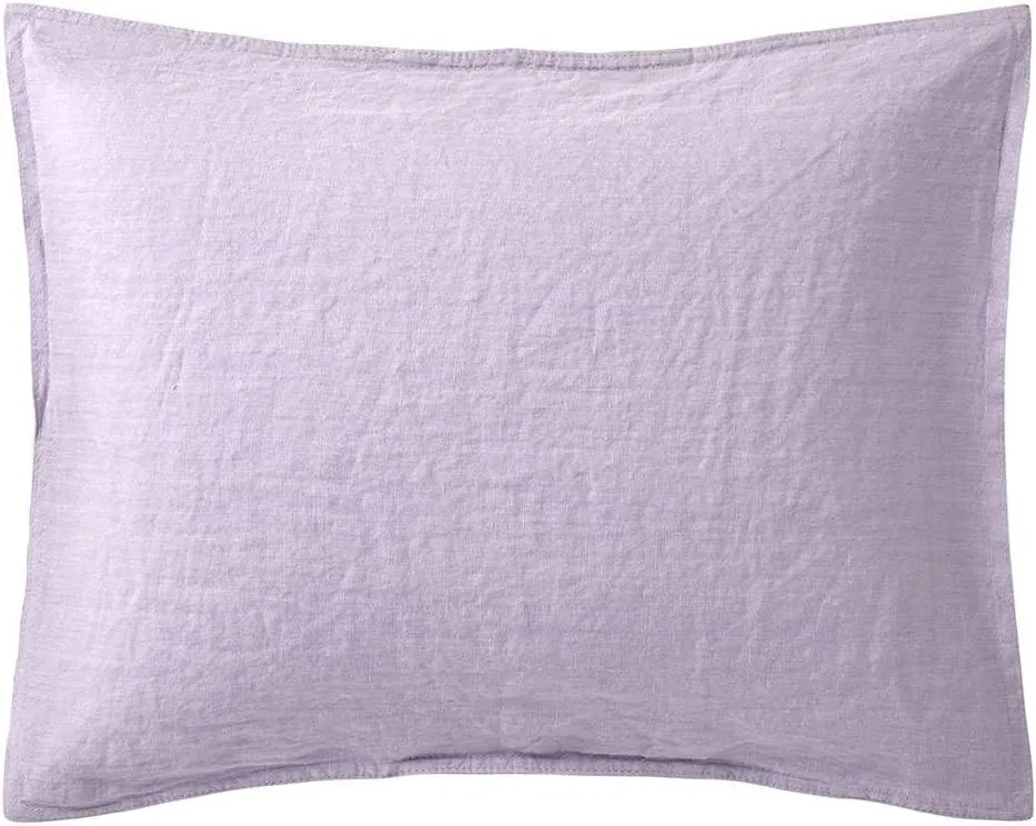 Yves Delorme Originel Glycine Boudoir 12 x 17 in Sham | 100% Stone Washed Linen | Luxury Bedding from France