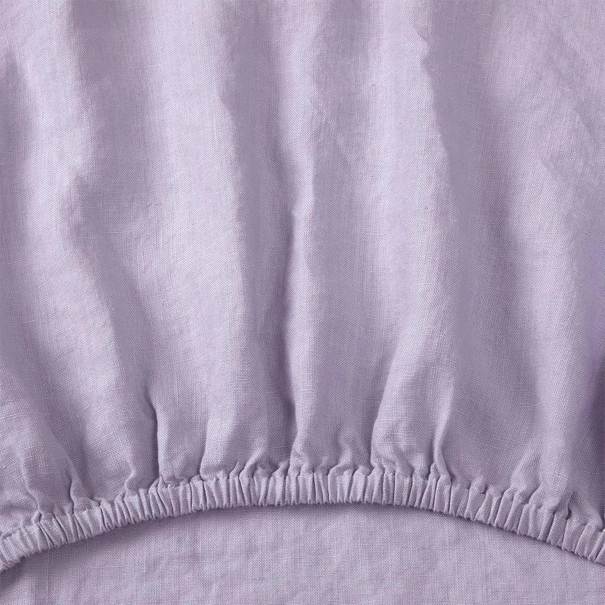 Yves Delorme Originel Glycine King 79 x 81 in Fitted Sheet | 100% Stone Washed Linen | Luxury Bedding from France