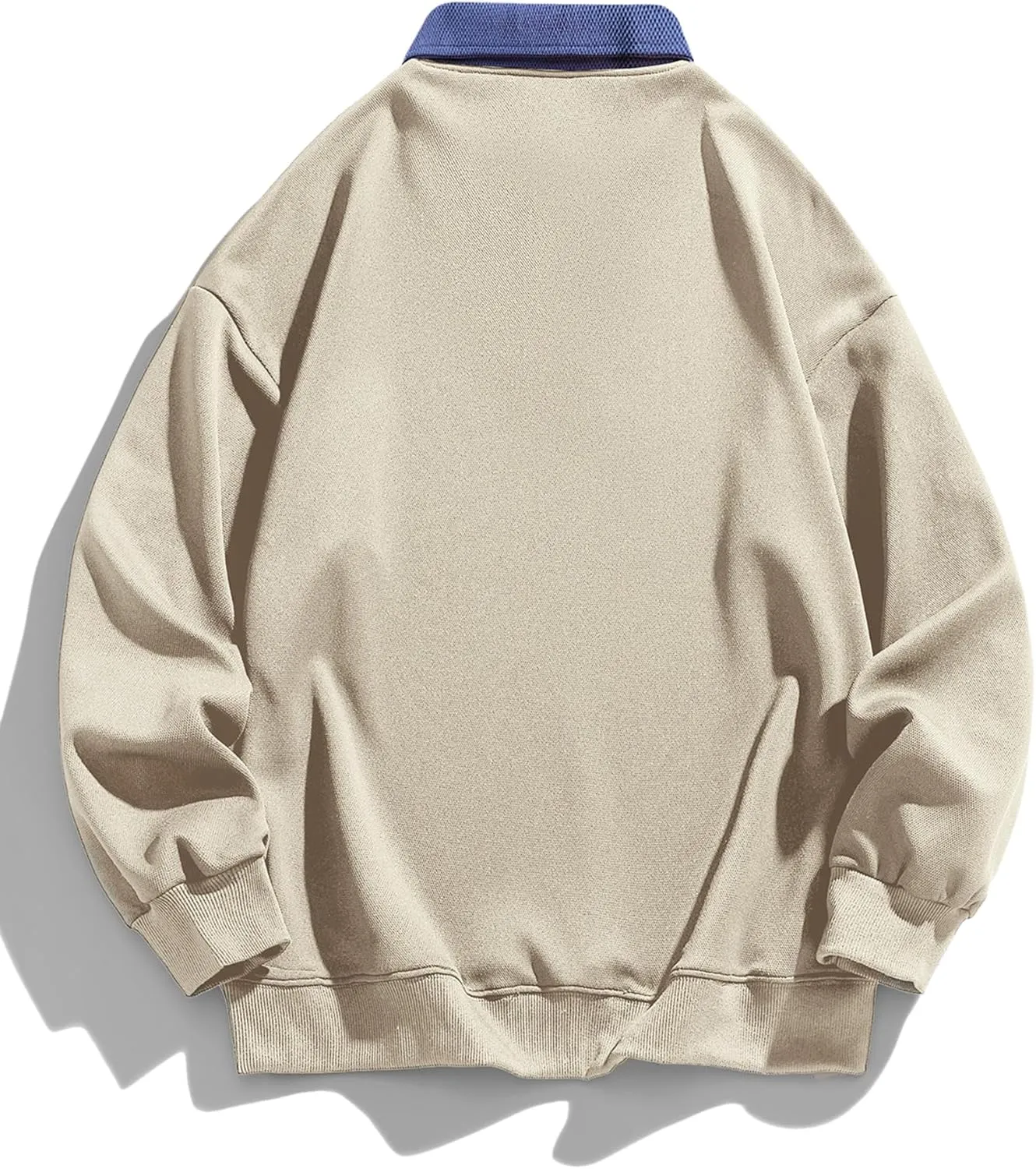 ZAFUL Men's Long Sleeve Color Spliced Polo Collar Sweatshirts Casual Lightweight Pullover Hoodies…