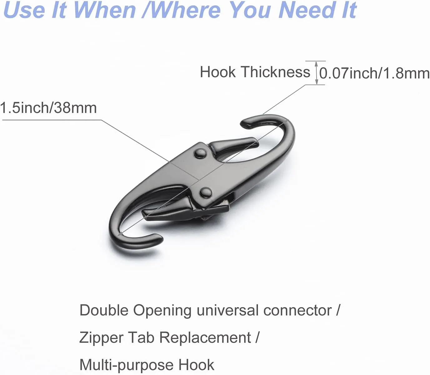Zpsolution Zipper Clips Anti Theft - Keep The Zipper Closed - Zipper Locks Anti Theft (4 Gold), zp2021006
